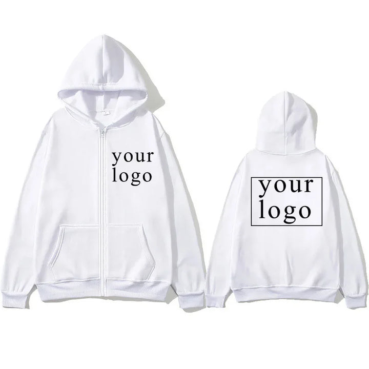 Your Own Design Brand Logo/Picture Personalized Custom Anywhere Men Women DIY Zipper cardigan hoodie