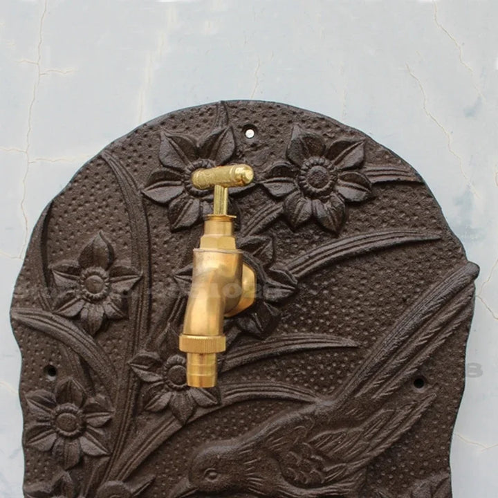 Rustic Cast Iron Wall Mounted Wash Basin, Balcony, Courtyard, Retro Pool, Wall