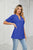 Womens Summer Tops V Neck Ruffle Sleeve Blouses Short Sleeve Casual Tops T-Shirts For Women