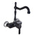 Black Oil Rubbed Bronze Bathroom Kitchen Sink Faucet Mixer Tap Swivel Spout Wall Mounted Single Handle mnf841