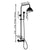 KEMAIDI Bathroom Black Shower Set Wall Mounted 8" Rainfall Shower Faucet 3-functions 2 Cross Handles Solid Brass Shower Fixtures