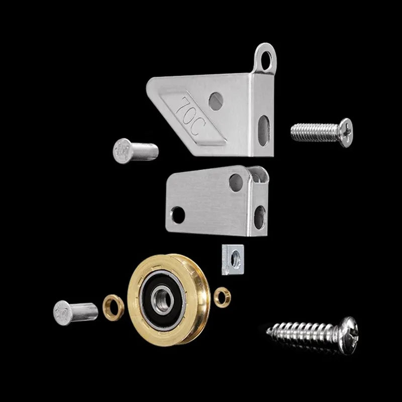 2Pc Aluminum Alloy Window Pulley Sliding Door Roller Window Track Roller Shower Door Wheels Cabinet Pulleys Furniture Hardware