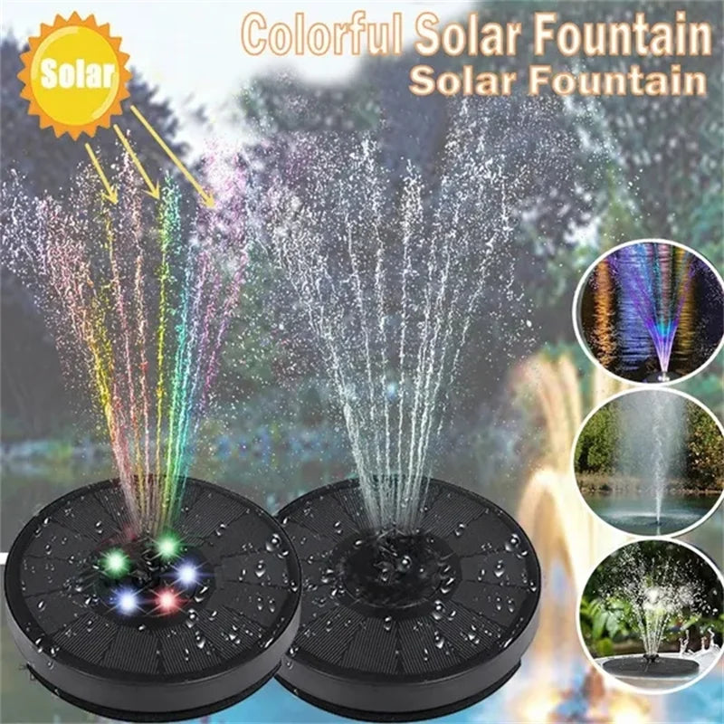 Waterproof Solar Fountain Pump Energy-saving Plants Watering Colorful Bird Bath Solar Fountain Outdoor Garden Pool
