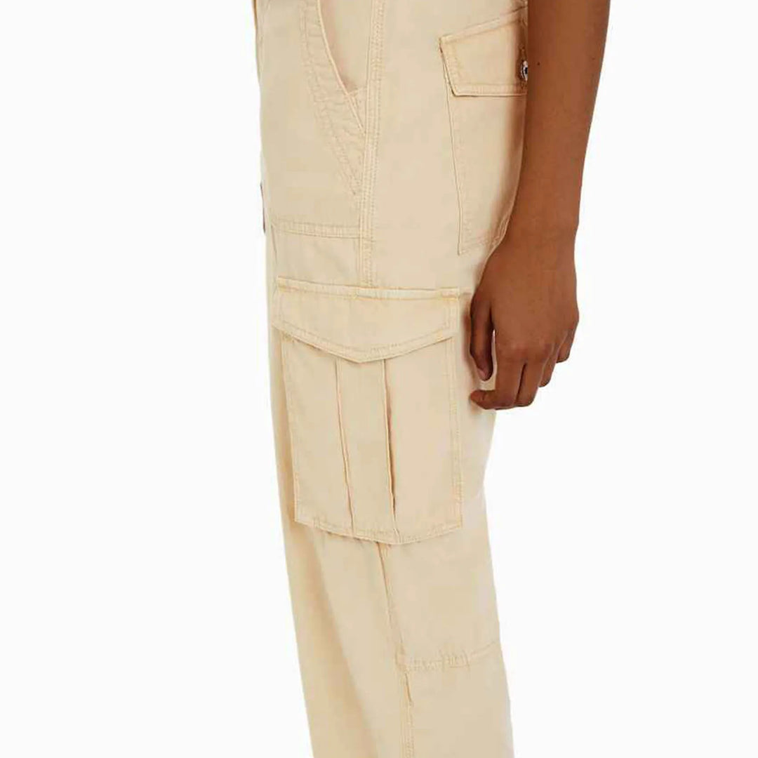 Women'S Adjustable Straight Fit Cargo Pants Adjustable Baggy With Pockets  Elastic Waist Casual Cargo Pants Relaxed Fit Pull On