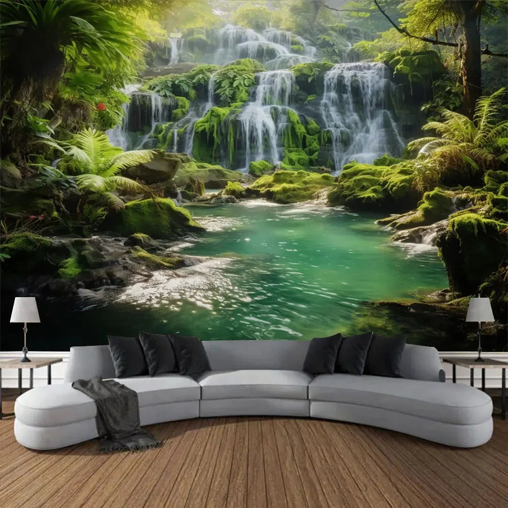 Beautiful Natural Forest Printed Large Wall Tapestry Hanging Bohemian Wall Tapestries Mandala Wall Art Decor