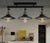 Creative wall lamp within European American retro rural industrial style three straight row wall lights