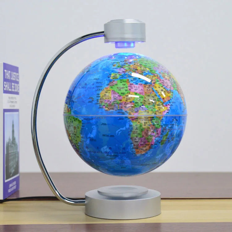 High-tech 8 Inch Magnetic Levitation Globe With LED Light Electronic Floating Globe