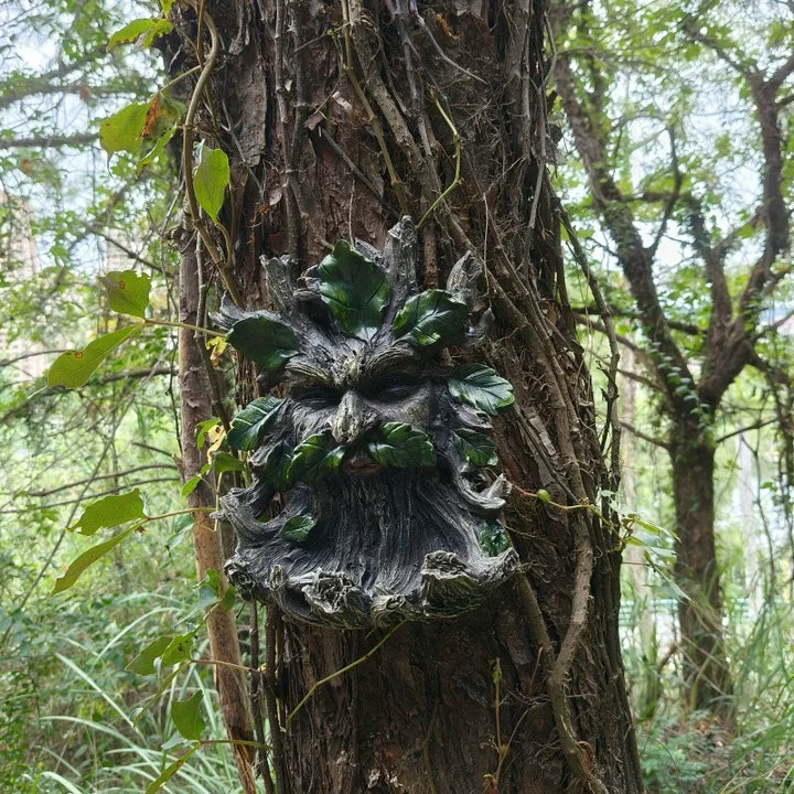 Big Face Tree Spirit Tree Monster Tree Demon Bird Feeder Resin Crafts Outdoor Courtyard Tree Decoration Pendant Garden Hanging