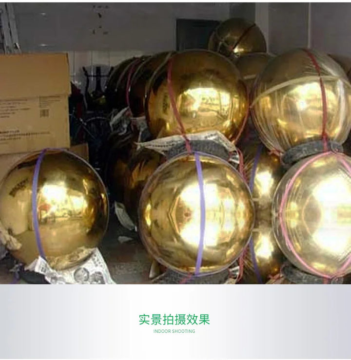 Electroplate Deco Ball 304 Stainless Stell Blue Mirror Gold Round Hollow Balls