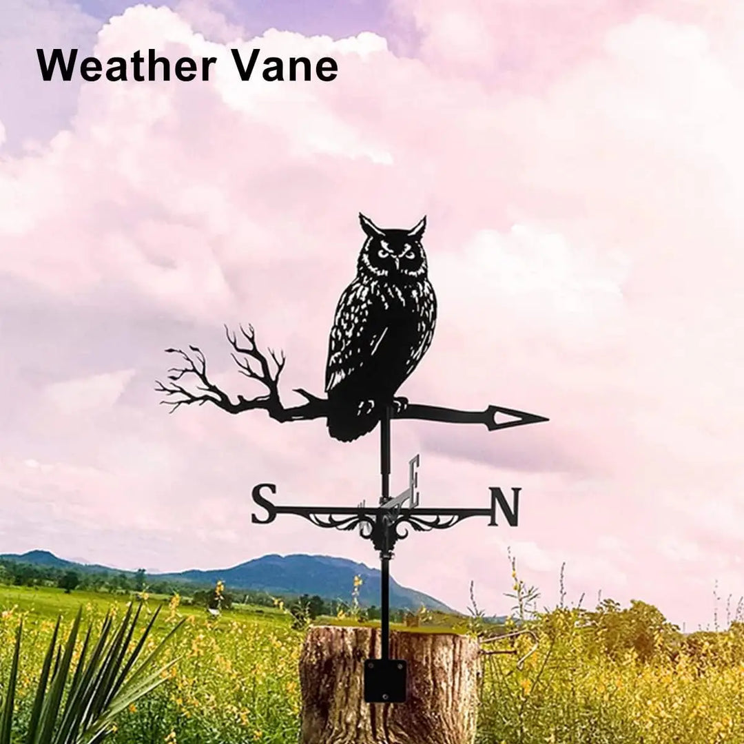 Owl Vane, Simulation Art, Home Decoration, Garden Outdoor Roof Vane, Simulation Animal, Garden Farm Sign Display, New, Iron Art
