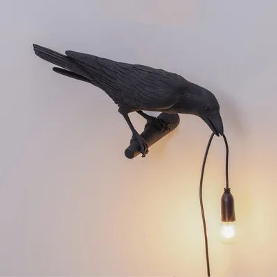 Resin Bird Table Lamp Creative Resin Animal Design Bedroom Bedside
