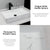 KEMAIDI Black Vanity Sink Rectangle Marble Bathroom Vessel Sink Above Counter Sinks for Bathrooms