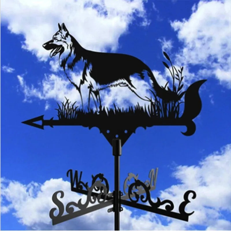 Metal Weathervane,Wind Vane,Dairy Cattle Iron Wind Direction Indicator,Villa Garden Roof Buildings,House Outdoor Decoration