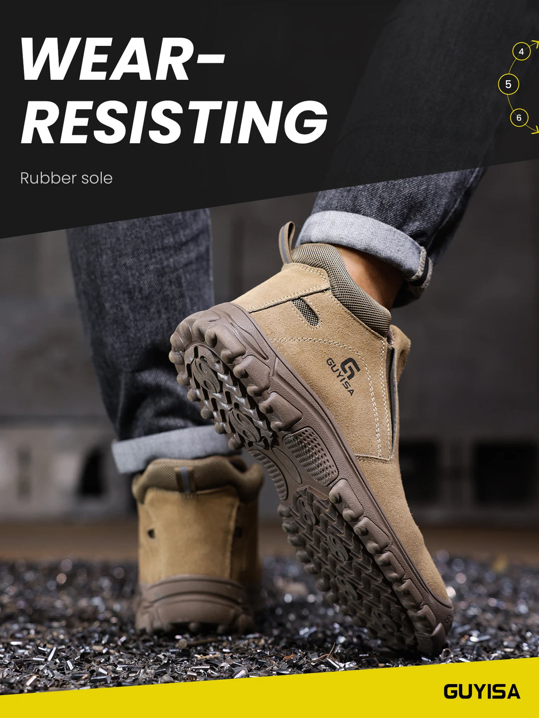 Men's work shoes with anti-crush, anti-puncture and anti-scald rubber soles for all seasons
