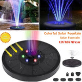 Waterproof Solar Fountain Pump Energy-saving Plants Watering Colorful Bird Bath Solar Fountain Outdoor Garden Pool