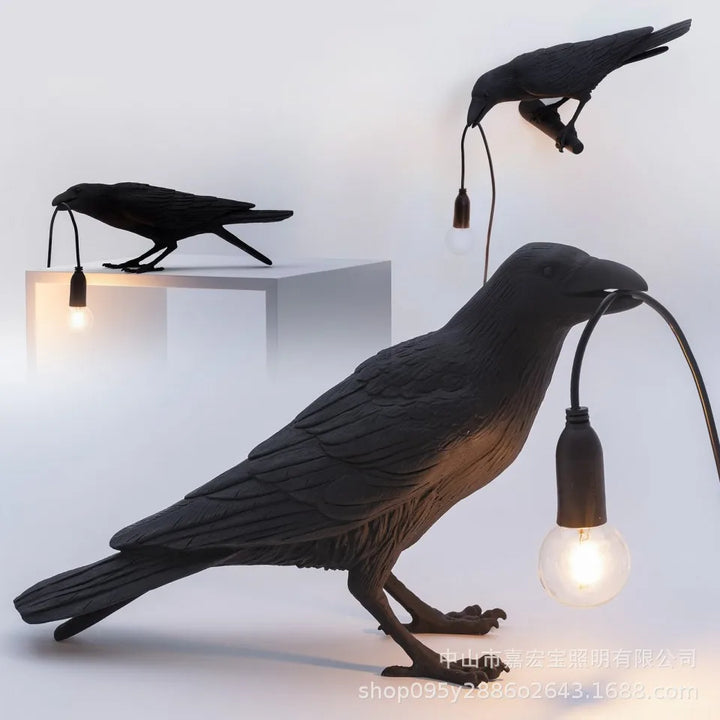 Modern Lucky Bird Table Lamp Bedroom Bedside Living Room Table Lights Resin/Fixture Wall Lamp