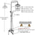 Antique Red Copper Wall Mounted Bathroom 8" inch Round Rain Shower Faucet Set Dual Cross Handle Tub Mixer Tap arg501