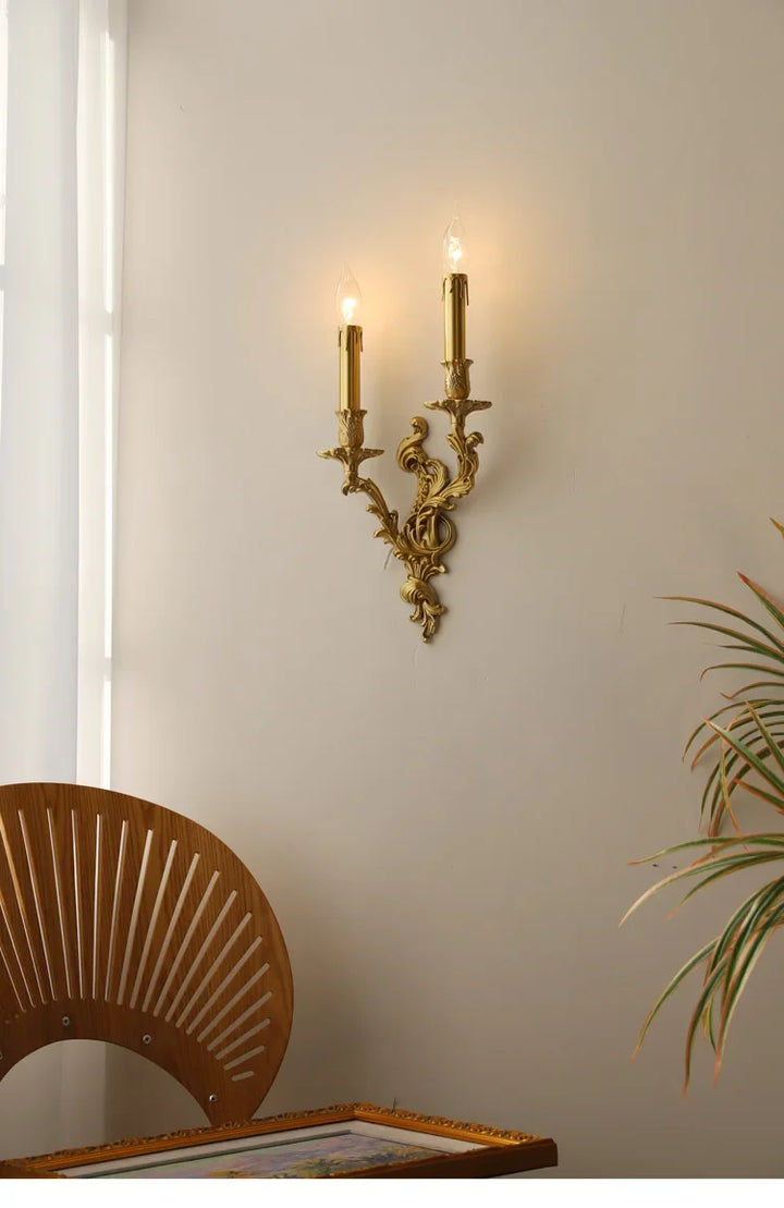 Nordic Copper Wall Lamps Living Dining Room Bedroom Bedsides Lights Corridor Retro Loft Villa Home Decor