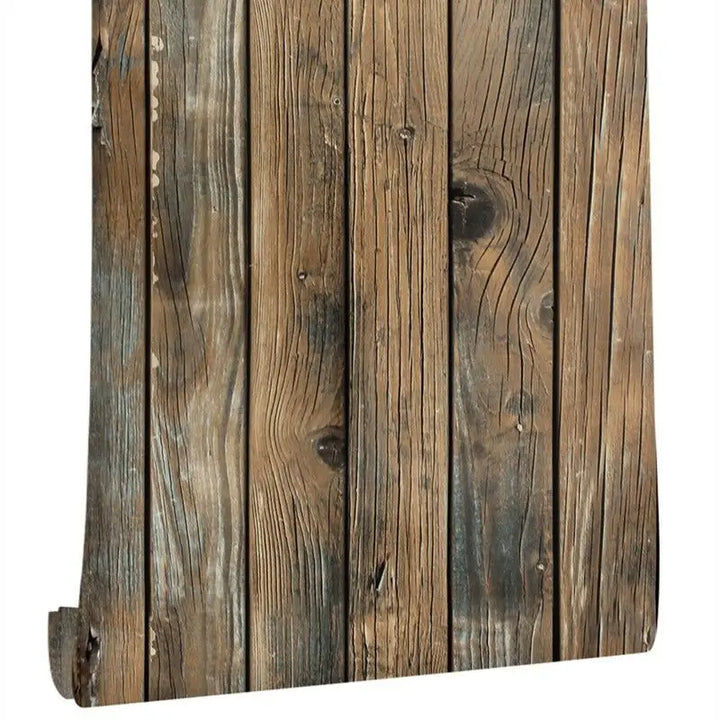 Self Adhesive Vintage Wood Grain Wallpapers Roll PVC Retro Contact Paper for Walls Desk Kitchen Cabinets Countertops Waterproof