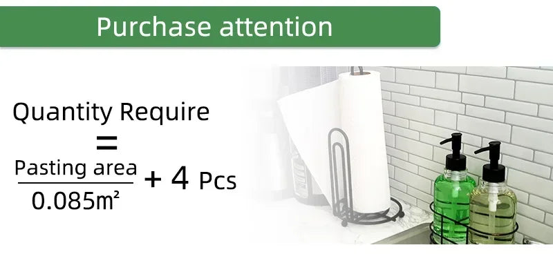 10/20PCS Imitation Brick Tile cobblestone Wall Stickers Water and Oil Proof for Kitchen Restaurant Tea room Relaxation area etc.