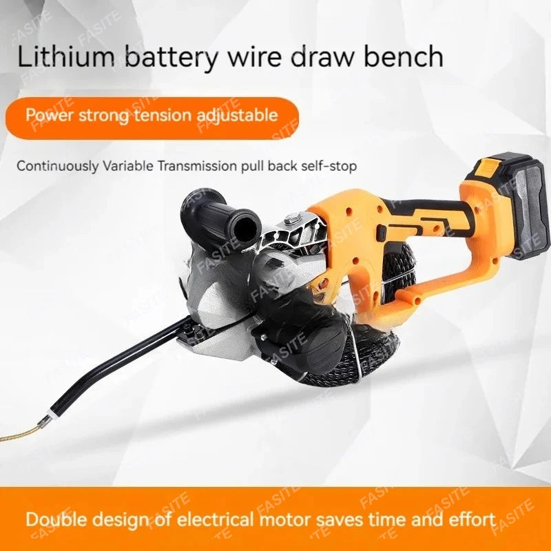 Lithium battery threading machine, automatic electrical threading tool, wire pulling device