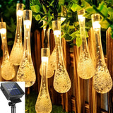 Water droplets Solar String Lights led Waterproof Outdoor Decoration garland