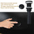 KEMAIDI Black Ceramic Vessel Sink with Faucet and Drain Combo 24 inch Oval Above Counter Bathroom Sink Bowl with Marbling Basin