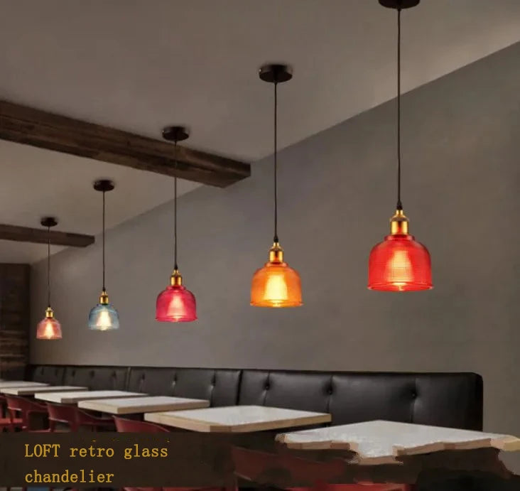 Stained glass Pendant Lights E27 holder Vintage Classic hanging lamp for Dining Room Bedroom Bedside Bar Cafe Luminaire Decor