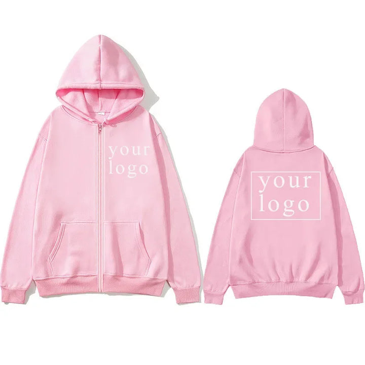 Your Own Design Brand Logo/Picture Personalized Custom Anywhere Men Women DIY Zipper cardigan hoodie