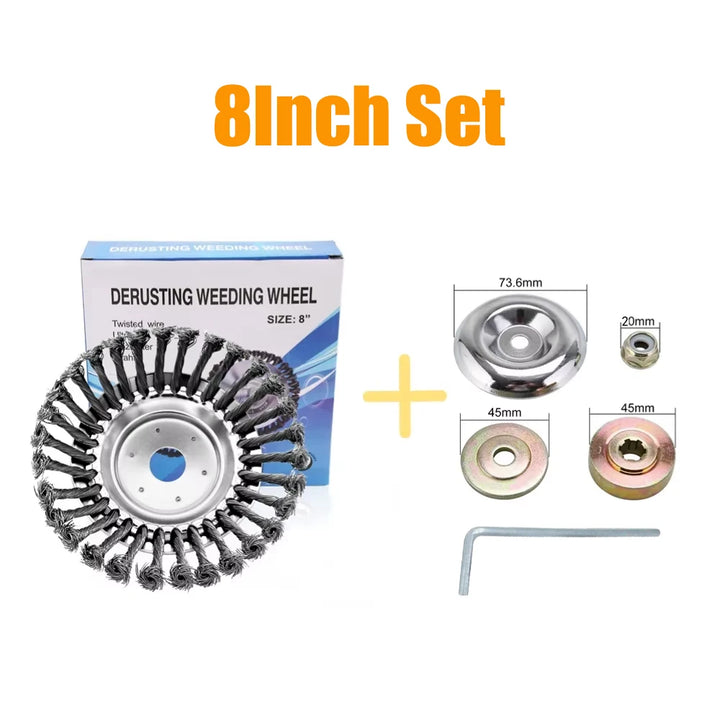 6/8/10 Inc Steel Grasss Trimmer Head Brushcutter Wire Debroussailleuse Weed Brush Blade for Garden Lawnmover Power Tool