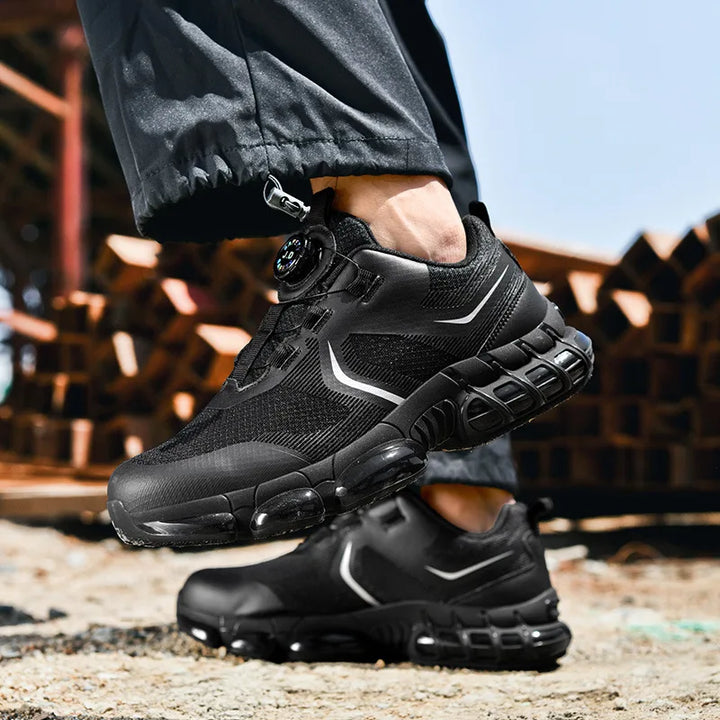 Trendy Steel Toe Shoes Men's Women's Extra Large Size Labor Protection Shoes Anti-impact Lightweight Thick Bottom