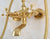Polished Gold Brass Wall Mount Bathroom Bathtub Faucet Dual Handles Bath Shower Mixer Tap with Hand Shower