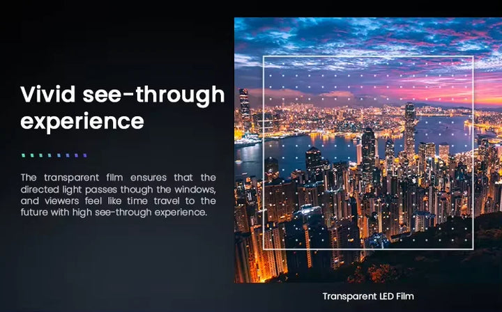 Flexible LED Screen Transparent Film Screen LED Advertising Display Transparent LED Video Wall