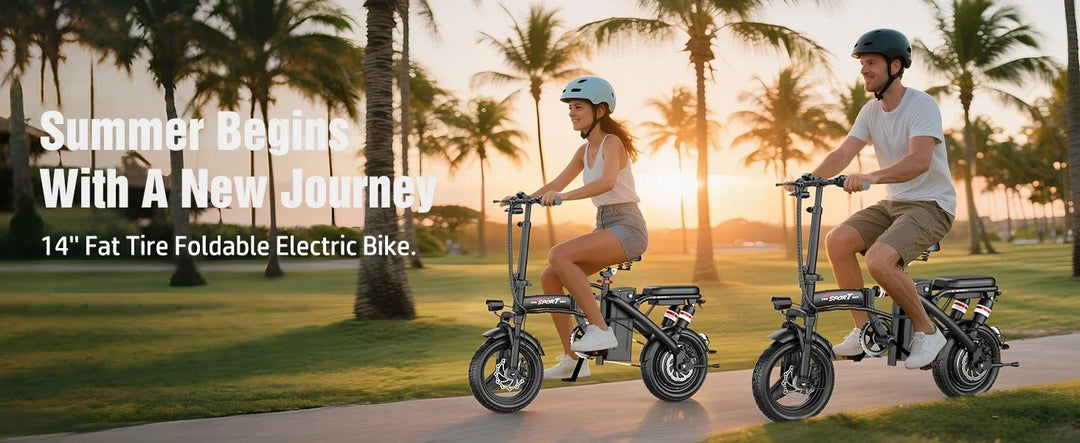400W power electric bicycle, 14-inch foldable urban fashionable transportation E-Bike, 48V 30AH super large capacity battery