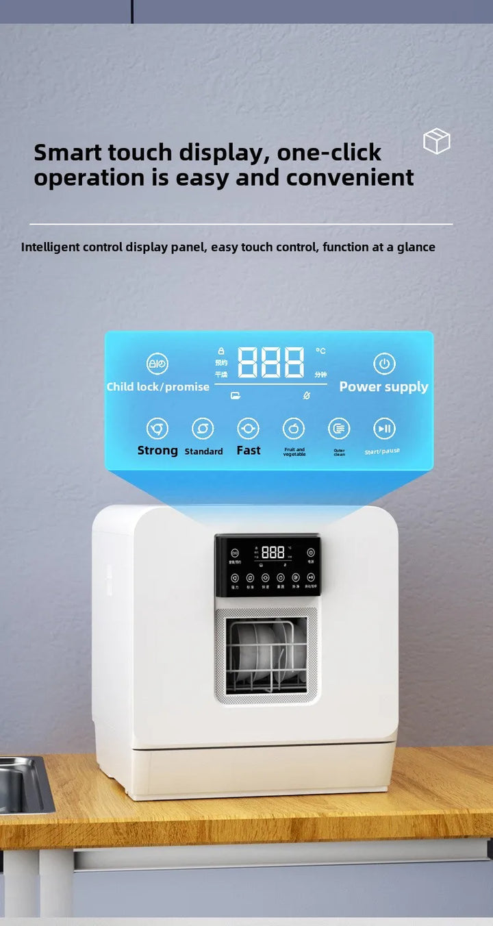 Household Dishwasher Automatic Desktop Installation-free Mini Small UV Disinfection Storage Integrated Smart
