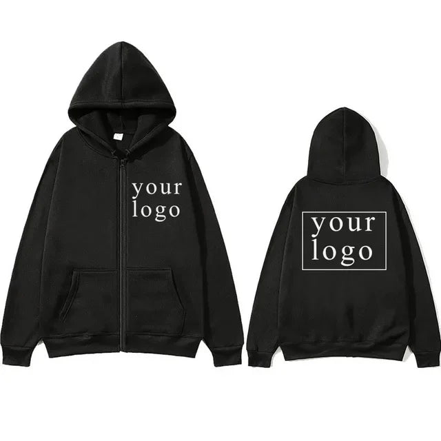 Your Own Design Brand Logo/Picture Personalized Custom Anywhere Men Women DIY Zipper cardigan hoodie
