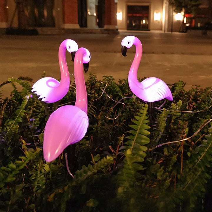 1/3Pcs Solar LED Light Flamingo Lawn Light Garden Light Outdoor Waterproof Pink Flamingo Lights Landscape Lighting Garden Decor
