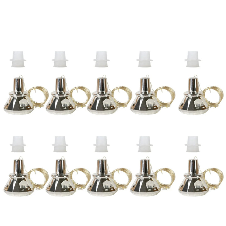 Updated Solar Wine Bottle Lights 2M 20 LED Copper Wire Fairy Garland String Lights 4/8/10 Pack