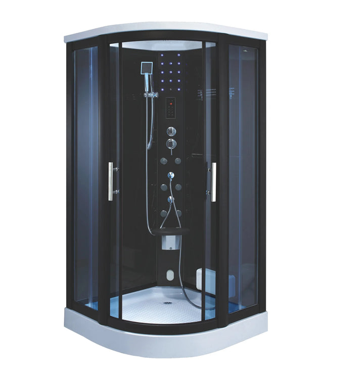 Arc fan swing door overall intelligent luxury steam sauna shower room waterproof wet and dry separation