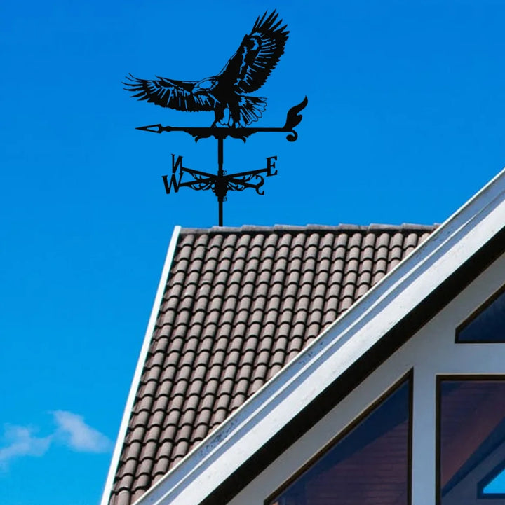 Weathervane, Metal Outdoor Garden Ironwork, Roof Courtyard Garden Decoration, Creative Furniture Chicken, Witch, Housewares New
