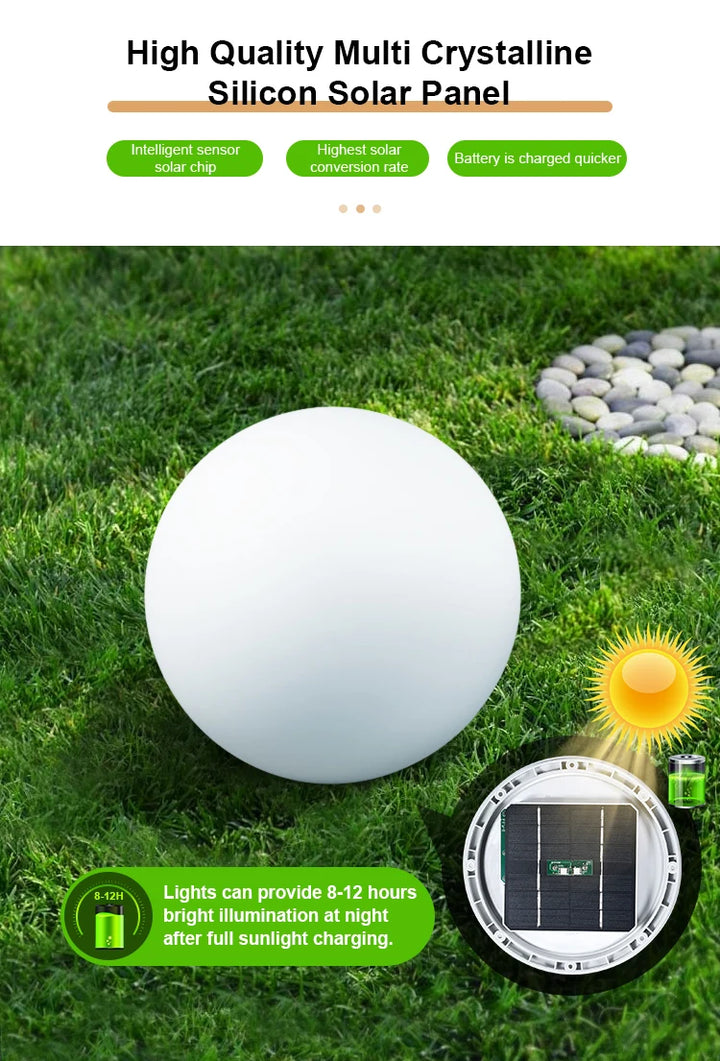 LED Pebble Stone Light Outdoor Camping Lawn Solar Colorful Landscape Light Villa Garden Floor Lamp