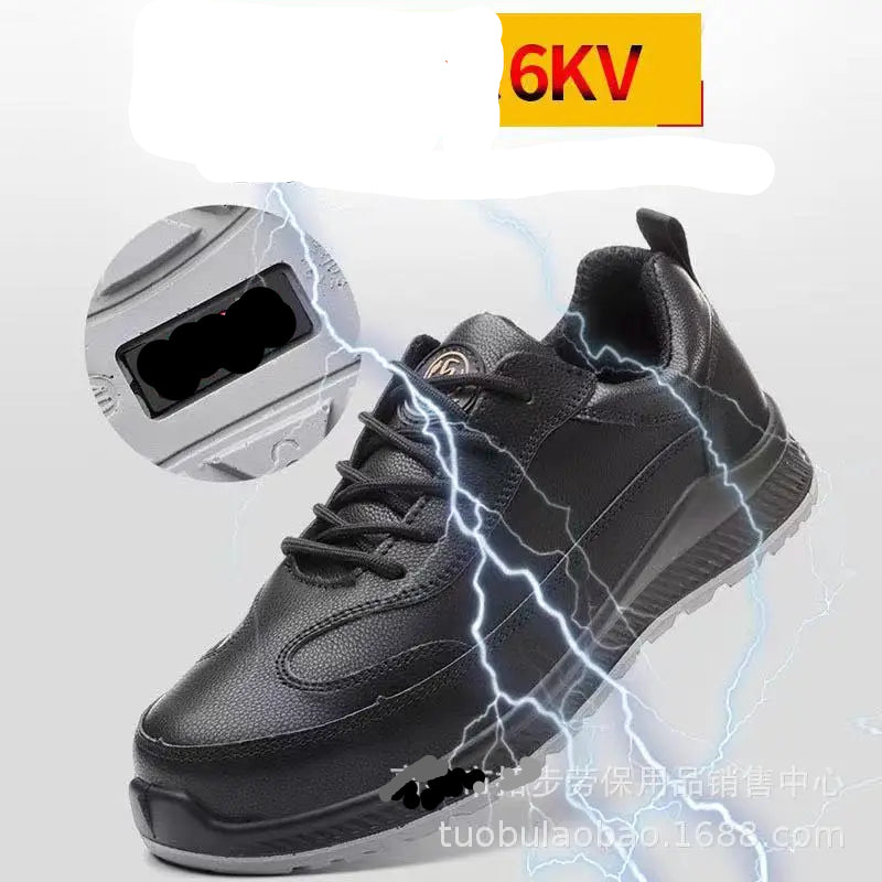 Insulated Safety Work Shoes Electrician Anti-impact Wear-resistant Injection Moulded Sole Breathable Protective Labor Protection