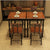 GY60 Industrial Wooden and Iron Dining Set, Creative Water Pipe Table, , Rustic Dining Furniture