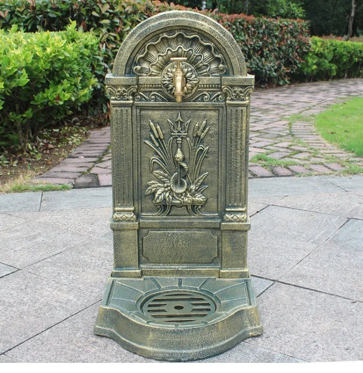 Cast iron art outdoor wash basin courtyard sink against the wall balcony outdoor integrated retro balconygarden pool
