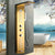 KEMAIDI Black Column  Shower Faucet Bath Shower System Temperature Digital Display LED Shower Panel Body Massage Jets 12 Choice