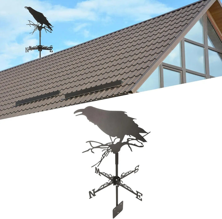 Weathervane, Metal Outdoor Garden Ironwork, Roof Courtyard Garden Decoration, Creative Furniture Chicken, Witch, Housewares New