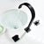 BECOLA Black Basin Faucets Brass Polished Chrome Deck Mounted Bathroom Sink Faucets 3 Hole Double Handle Hot And Cold Water Tap