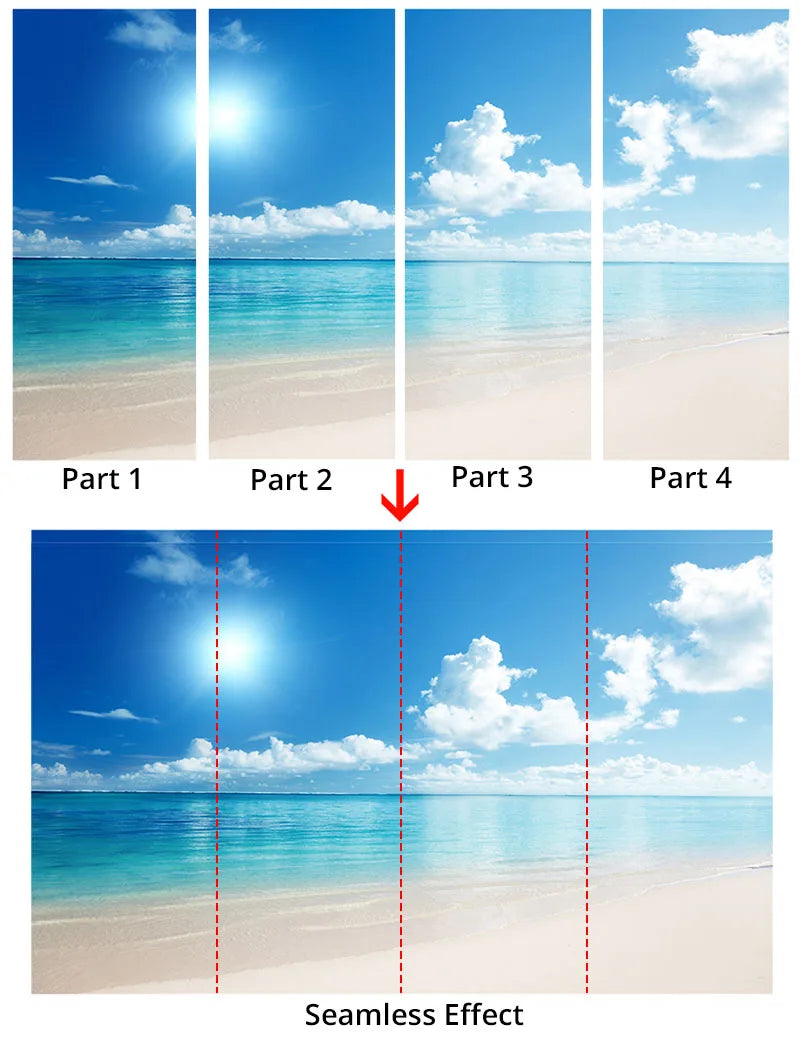 3D Custom Mural Wallpaper - Window Sea View with Red Flowers Stone Path Small Island Garden Lake Background wall for Home Decor