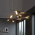 SANDYHA Modern Home Decoration Hanging Chandelier Creative Design Aluminum Tube Oblique Mouth Led Lamp