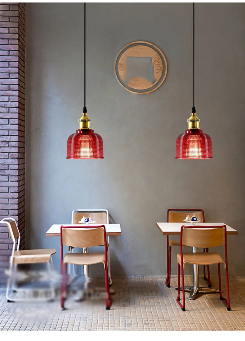 Stained glass Pendant Lights E27 holder Vintage Classic hanging lamp for Dining Room Bedroom Bedside Bar Cafe Luminaire Decor